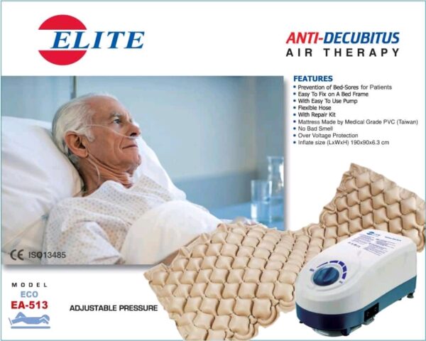 Elite Air Bubble Mattress with Adjustable Pump System for Bed sore Patients with Repair Kit - Bed Sore Prevention Kit Anti Decubitus air mattress - Image 3