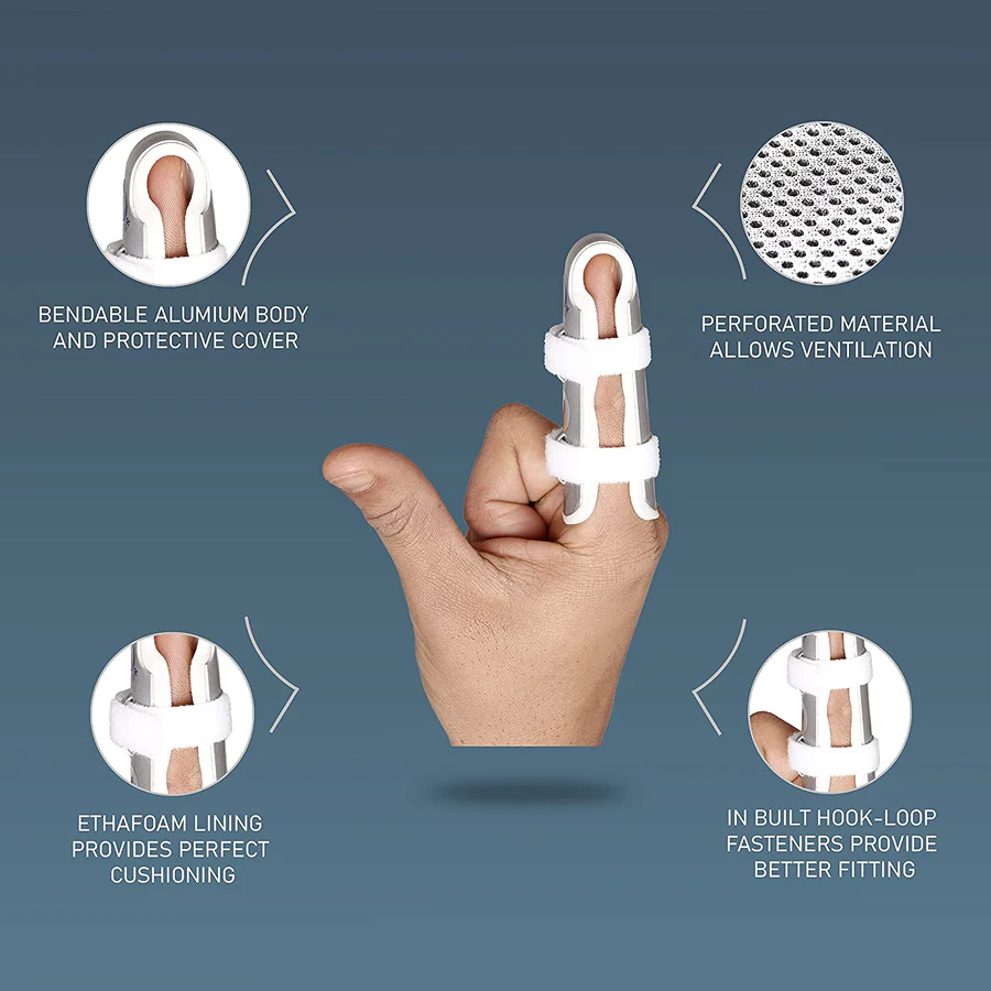 Tynor Finger Cot Support Splint for Finger Fracture, Injury & Post Surgery Care - Image 3